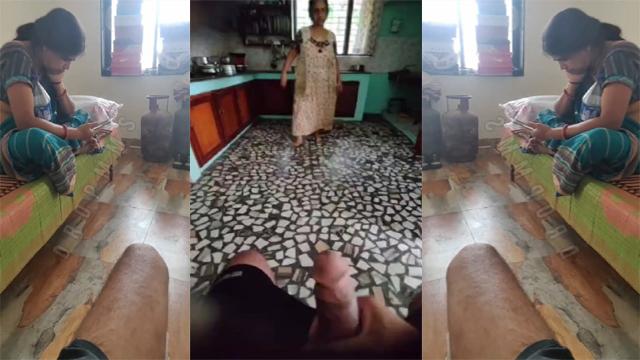 Masturbating Infront Of Maid Aunty House Owner Son Latest MMS