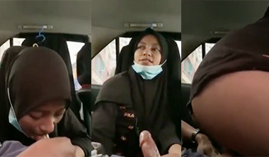 Chubby Hijabi Girl Giving Blowjob Dick Fucking Inside Car