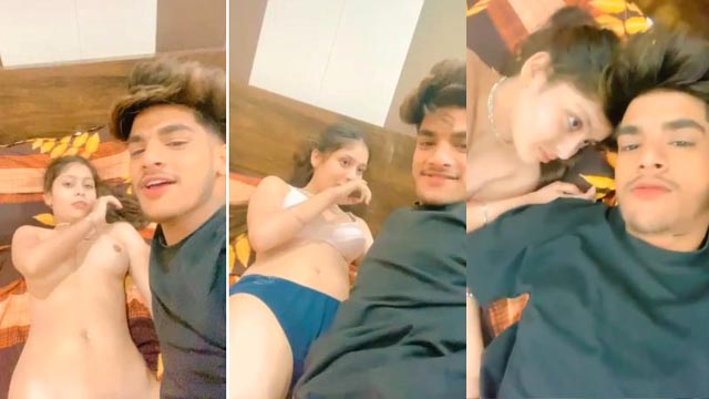 Horny Young Punjabi Lovers Enjoying Boobs Sucking MMS