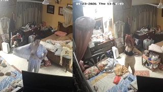 Horny Bhabhi After Bath Changing Dress Captured In CCTV Cam Video’s