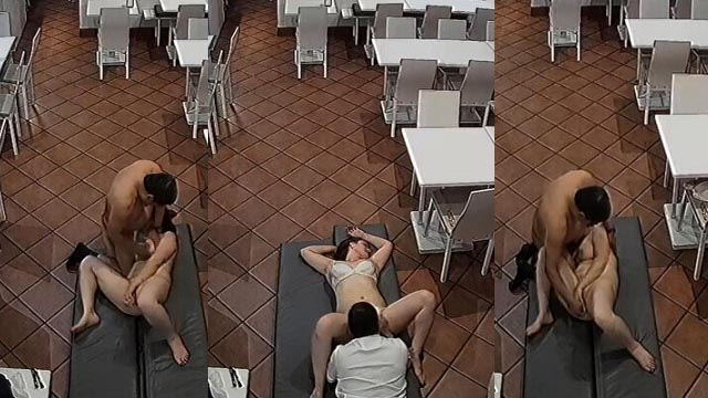 Horny Girl Affair With Uncle Fucking In Restaurant CCTV Cam