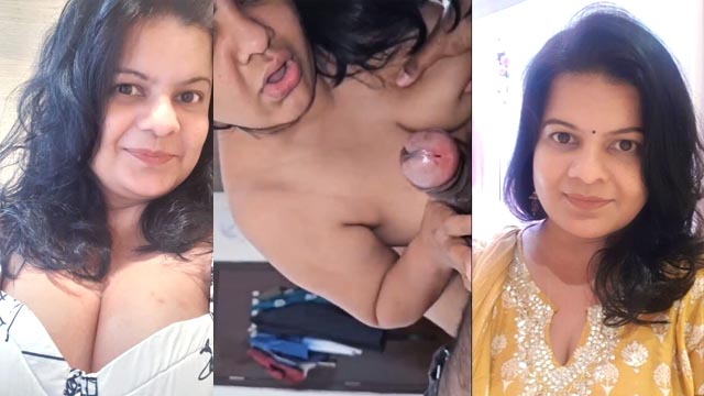 Chubby Milf Giving Blowjob Mastrubating On Bed & Fucking