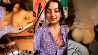 Innocent Teen Girl Giving Blowjob – Fucking in Doggy Mms