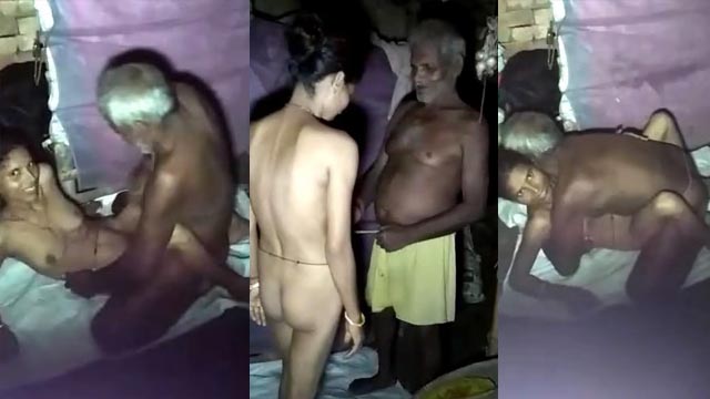 Hot Village Bhabhi Fucking With Father-In-Law Secretly Captured