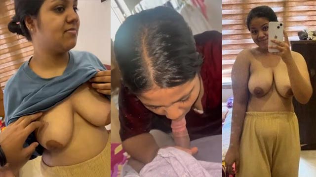 Tamil School Teacher Squeezing Boobs Giving a Blowjob